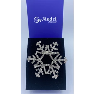 Arven Model Aksesuar Kar Tanesi Broş