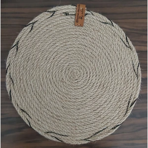 Home Decors By Özlem 2'li Nihale Hasır El Yapımı Mutfak Aksesuar Tarz Moda Yemek Sofra Altlık - 22X22CM