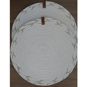 Amerikan Servis Supla Takımı Tabak Altlığı Mutfak Hasır Sepet Sunum Hediye 33X33CM