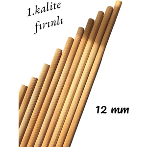Ahşap  Çubuk Çıta  Yivli Kayın  Kavela 30 cm 12 mm 10 Adet
