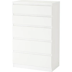 5 Çekmeceli Şifonyer, Kullen Beyaz Renk 70X112 cm Komodin