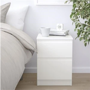 IKEA 2 Çekmeceli Şifonyer, Kullen Meridyendukkan Beyaz Renk 35X49 cm Komodin