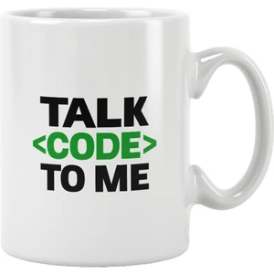 Qoeuyl Boutique Talk Code To Me Yazılımcı Mühendis Hediye Baskılı Kupa Bardak