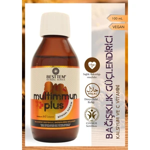 Multimmun Plus C Vitamini Ve Kalsiyum Deposu Günlük Kullanım Takviye Gıda Doğal 100ml