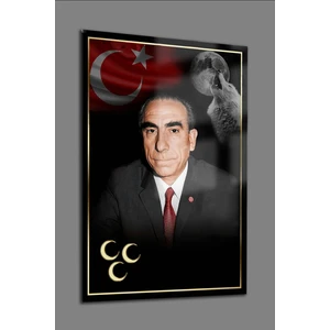 Glass Decoration Alparslan Türkeş Cam Tablo