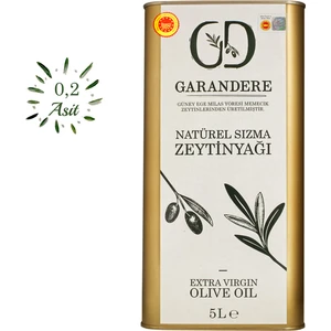 Garandere Yüksek Polifenollü 0.2 Asit İLK Erken Hasat Soğuk Sıkım Natürel Sızma Zeytinyağı 5 LT