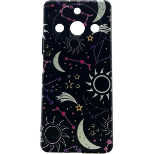 Realme 11 Pro Siyah Kılıf Resimli Desenli Samanyolu Kuyruklu Yıldız Tam Koruma