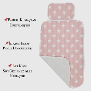 Pratik Alt Değiştirme Matı Minderi Alt Değiştirme Pedi Bakım Örtüsü (Pembe)