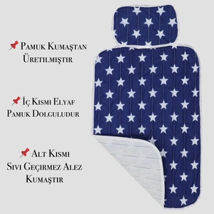 Pratik Alt Değiştirme Matı Minderi Alt Değiştirme Pedi Bakım Örtüsü (Lacivert)