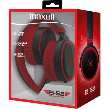 maxell BND-24BK.3BOX 未開封・未使用 Maxell Mla B52 Kulaküstü Kablolu Kulaklık Siyah/kırmızı Fiyatı