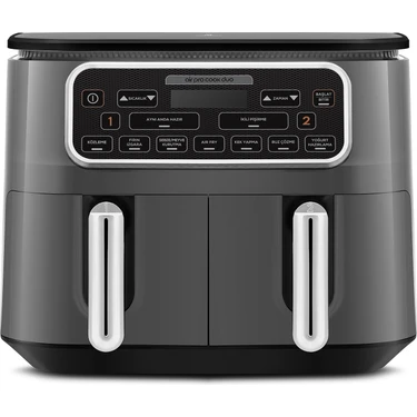 Karaca Air Pro Cook Duo Köz Xxxl 4+4 Litre Airfryer Space Gray 8