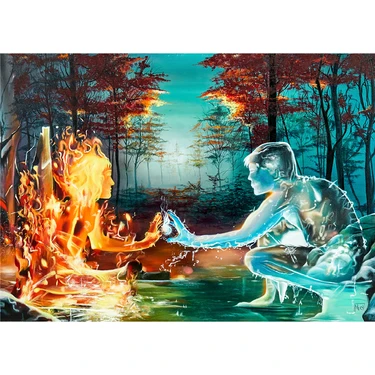 Neverland Puzzle 1000 Parça Fire And Water Ateş ve Su Orta Fiyatı