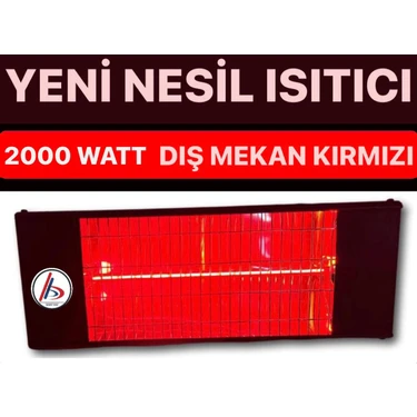 Halojen Dış Mekan Isıtıcı Kırmızı