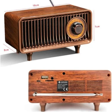 Helsınkı Machıne CM-1964BT Nostaljik Şarjlı Fm Radyo, Handfree+Aux+Usb ve Tf Card Okuyuculu