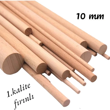 ncy Ahşap Çıta Çubuk Kayın Kavela 10  mm Yivsiz  80 cm 10