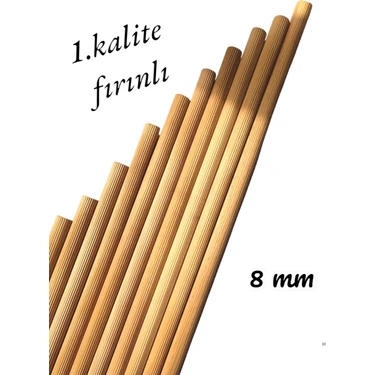 ncy Ahşap Çubuk Çıta  Kayın Kavela 8 mm Yivli  80 cm 10