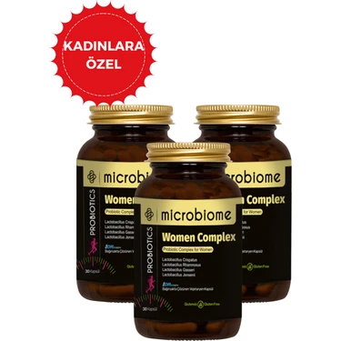 Microbiome Probiotic Complex For Women 30 Kapsül 3 Adet | Kadınlara Özel