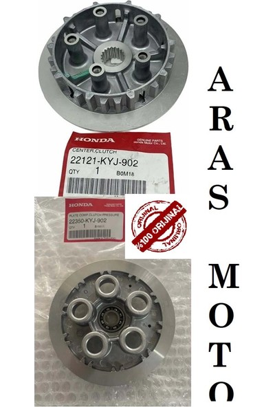 Aras Moto Honda Cbr 250 R Debriyaj Iç Tas Göbek Seti Orjinal (Baskı Plakası Alt Üst)Arasmoto