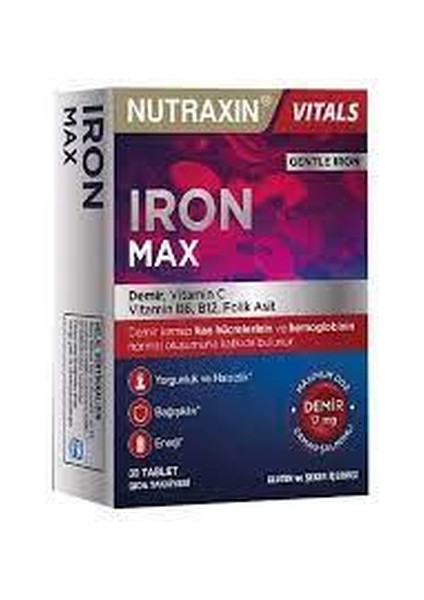 Iron Max Takviye Edici Gıda 30 Tablet