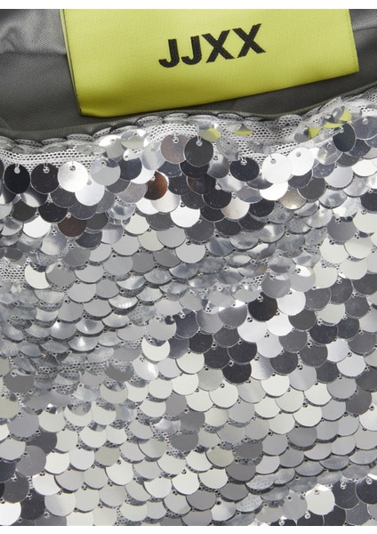 Payetli Gümüş Kadın Büstiyer Jxava Sequın Strap Crop Top Wvn indirimleri