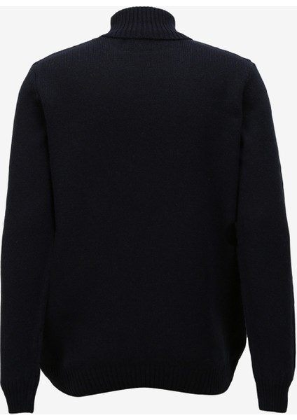 Balıkçı Yaka Basic Jakarlı Lacivert Erkek Kazak F3WM-KZK-998 fiyatları