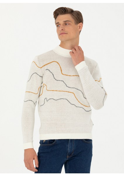 Bisiklet Yaka Regular Fit Deve Tüyü Erkek Kazak Jesy modelleri