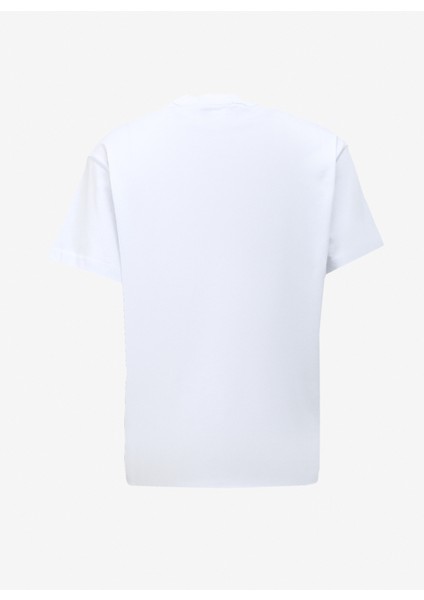 Bisiklet Yaka Beyaz Erkek T-Shirt 75GAHG01CJ00G003 fiyatları