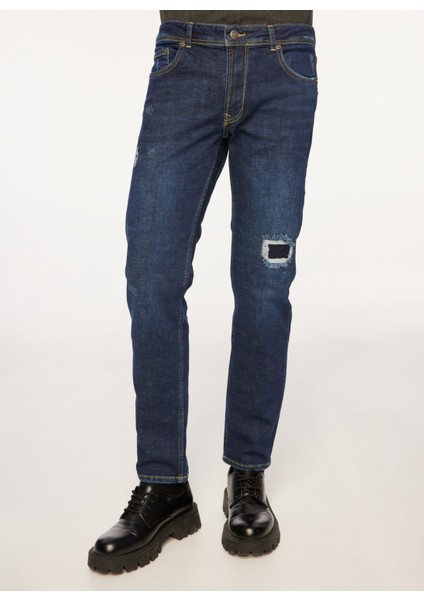 Normal Bel Normal Paça Slim Fit Lacivert Erkek Denim Pantolon FM23W27PD modelleri