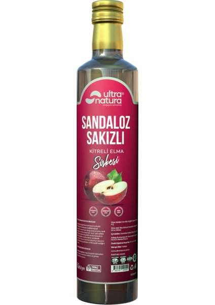 Ultra Natura Sandaloz Sakızlı Kitreli Elma Sirkesi 500 ml