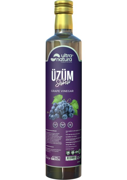 Ultra Natura Üzüm Sirkesi 500 ml