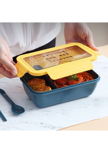 Yeşil Fincan Yeni Mikrodalga Öğle Yemeği Kutusu Withbento Bölmeli Taşınabilir Kutu Japon Tarzı Sızdırmaz Gıda Konteyneri Çocuklar Için Sofra ile (Yurt Dışından)