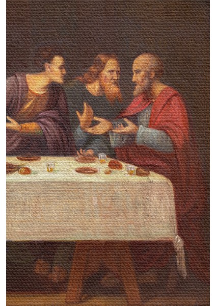 Duvar Örtüsü / Halısı Da Vinci'nin Son Akşam Yemeği li Kanvas Kumaş - 4065 modelleri