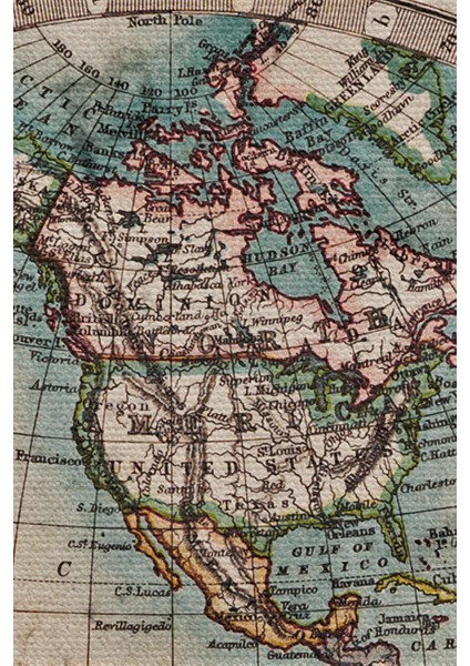 Duvar Örtüsü Eski Wintage Dünya Haritası li Kanvas Duvar Halısı - 4059 fırsatları