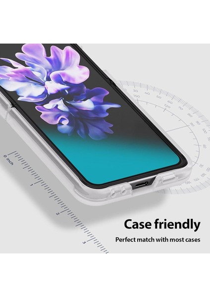 Samsung Galaxy Z Flip 5 Ekran Cam Koruyucu Film 360 Hizalama Oturtma Aparatlı Oturt Çek Easy Body