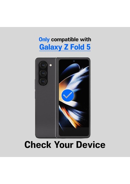 Samsung Galaxy Z Fold 5 Ekran Cam Koruyucu Film 360 Hizalama Oturtma Aparatlı Oturt Çek Easy Body