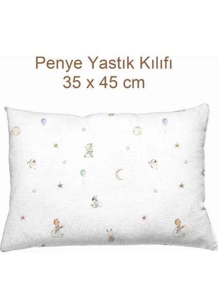 Casadora Baby Circus 100% Pamuk Penye Bebek Yastık Kılıfı - 35X45 cm