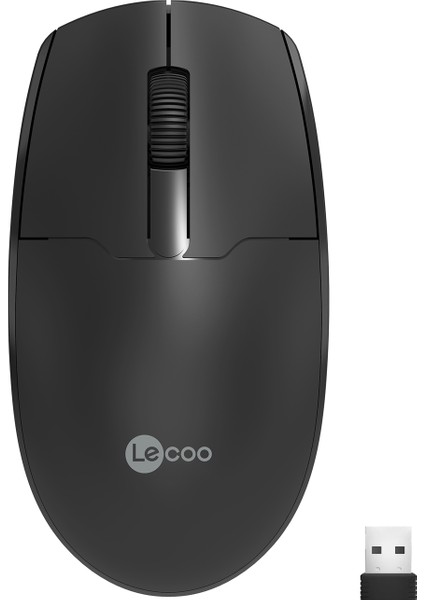 Lenovo Lecoo WS204 Kablosuz 1200DPI 3 Tuşlu Optik Siyah Mouse