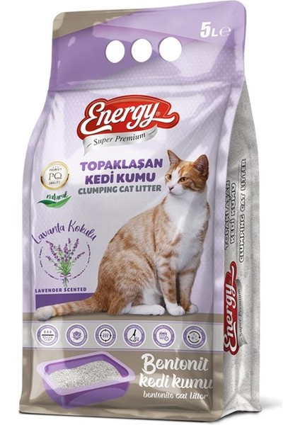 Super Premium Energy Bentonit Kedi Kumu Lavanta Kokulu