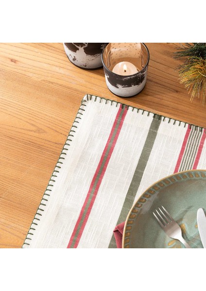 Cana Amerikan Servis 30X50 cm Ekru/yeşil