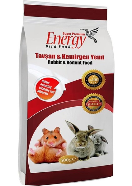 Super Premıum Energy Tavşan & Kemirgen Yemi 500GR
