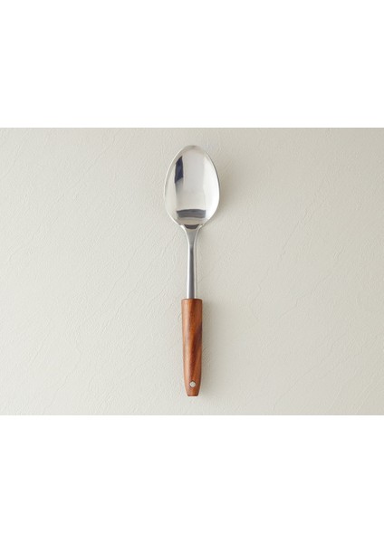 Woody Spoon Çelik Servis Kaşığı Servis Gereci Kahve