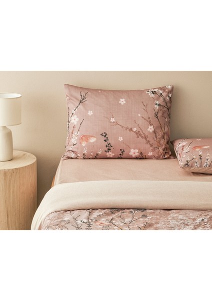 Sweet Spring Dijital Baskılı Soft Cotton Tek Kişilik Nevresim Takımı Gül Kurusu modelleri