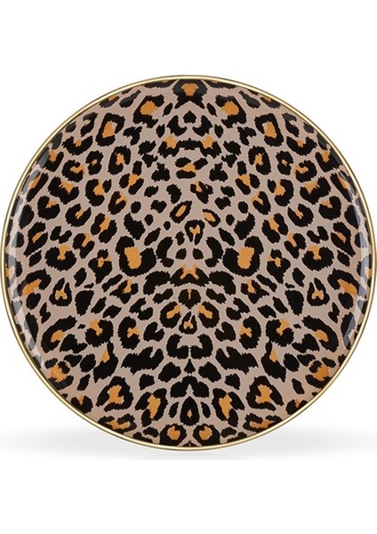 Leopar Somon Pasta Tabağı 21Cm 6 Lı