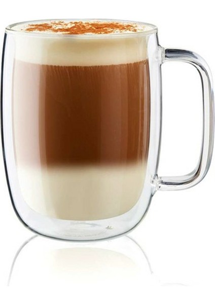 Sorrento Plus Çift Cidarlı Latte Bardağı 2'li 450 ml