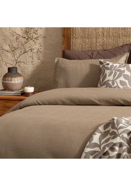 Perle Nevresim Seti King Size 230X220 cm Kahve modelleri