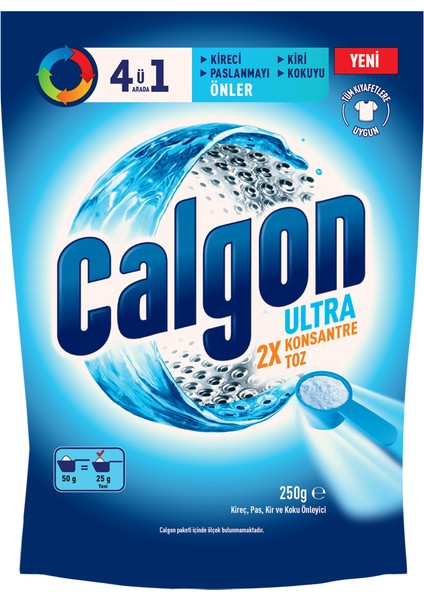 Ultra Konsantre Çamaşır Makinesi Kireç Önleyici 250 gr