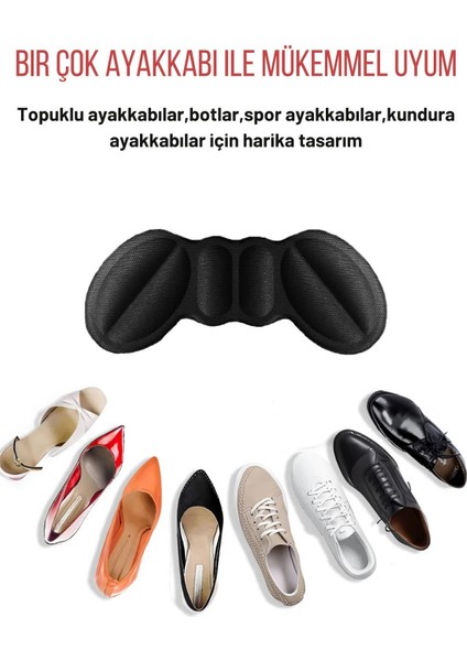 T20 Ayakkabı Topuk Vurma Önleyici ve Daraltma Pedi Ayakkabı Topuk Koruyucu Aparat 2 Çift