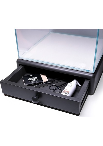 Desktop Nano Stand Masaüstü Çekmeceli Nano Akvaryum Mobilyası Antrasıt