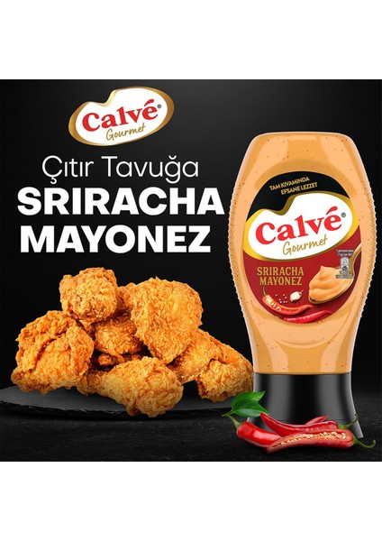 Gurme Mayonezler 2li Set Sriracha Mayonez 240g x1 Adet + Trüflü Mayonez 235g x1 Adet