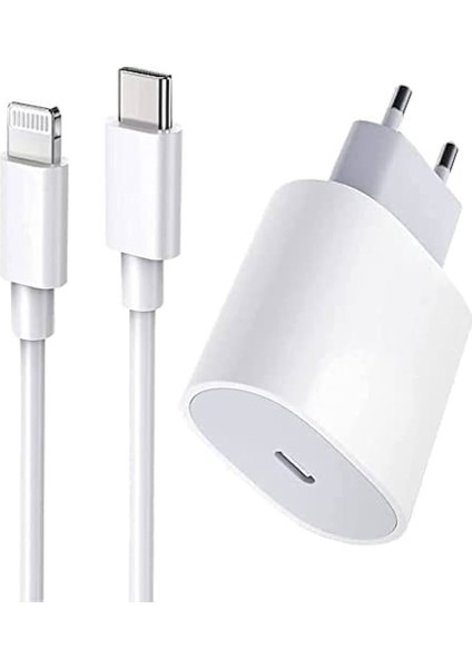 Senalstore Iphone 12 Pro-Max Uyumlu 20W Şarj Adaptörü+Şarj Kablosu